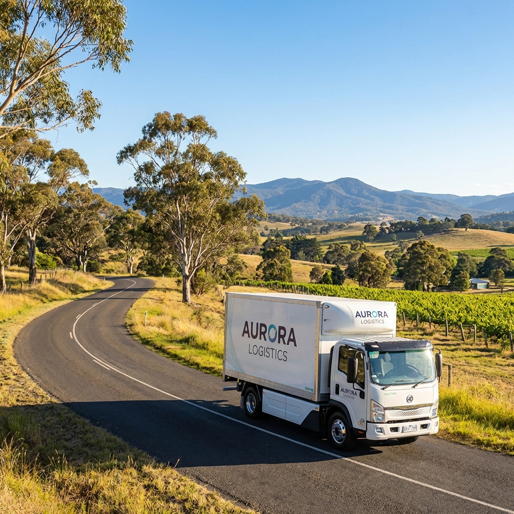 Local Transport Truck on Road